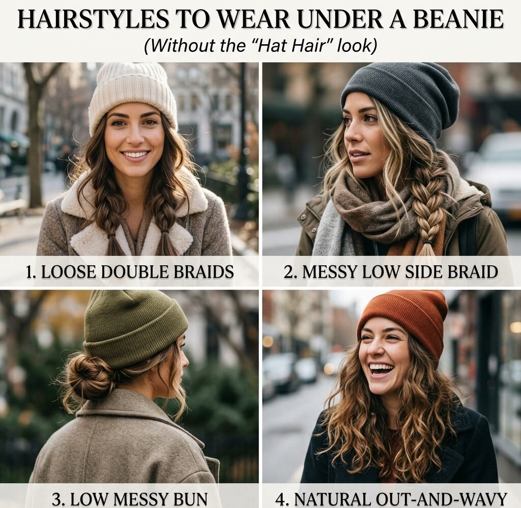Hairstyles to Wear Under a Beanie Without the Hat Hair