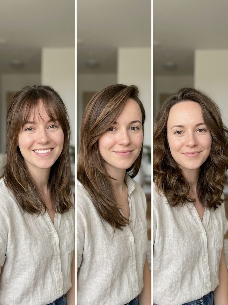 Three Ways Hair Can Balance a Forehead